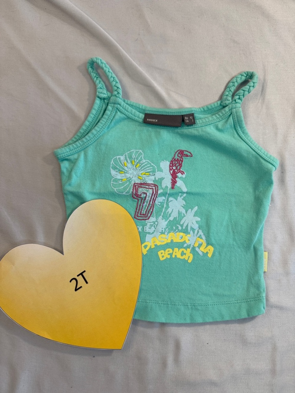 Mexx Green Tank Top with Playful Graphic Design